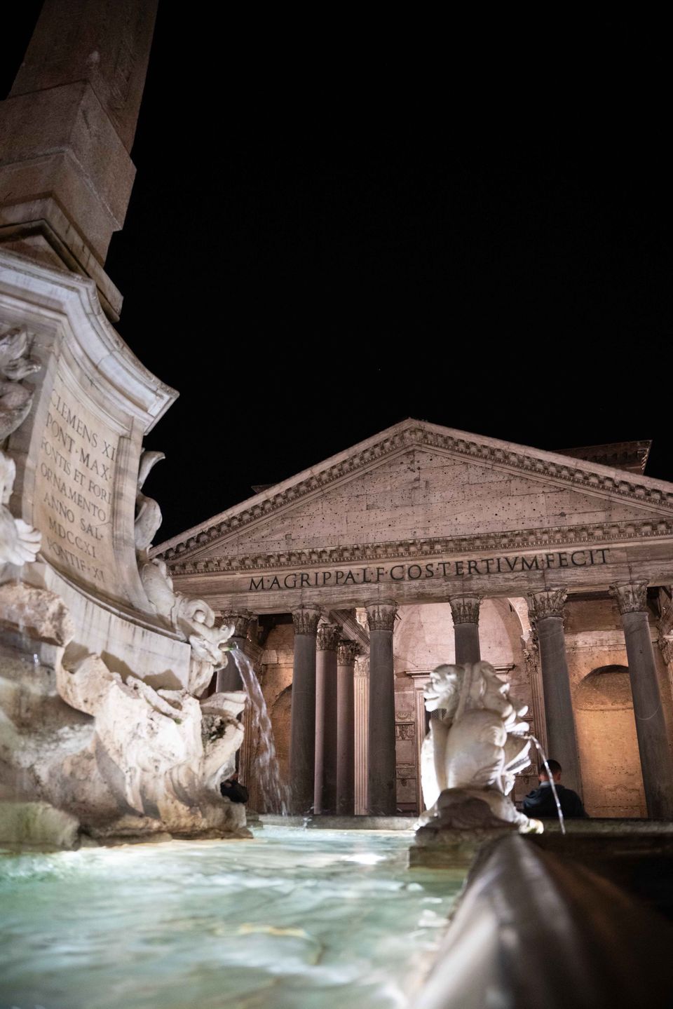 Pantheon at night